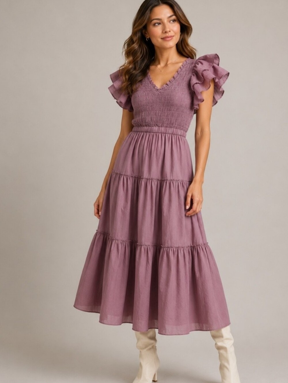 Sea New York Heidi Dress In Dusty Mauve